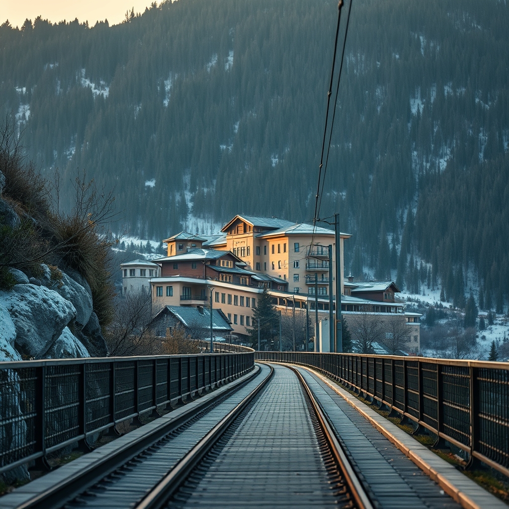 Белый пикап на горной дороге